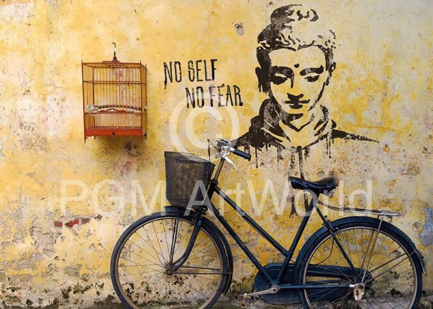 Kunstdruk Edition Street - No self no fear 50x70cm