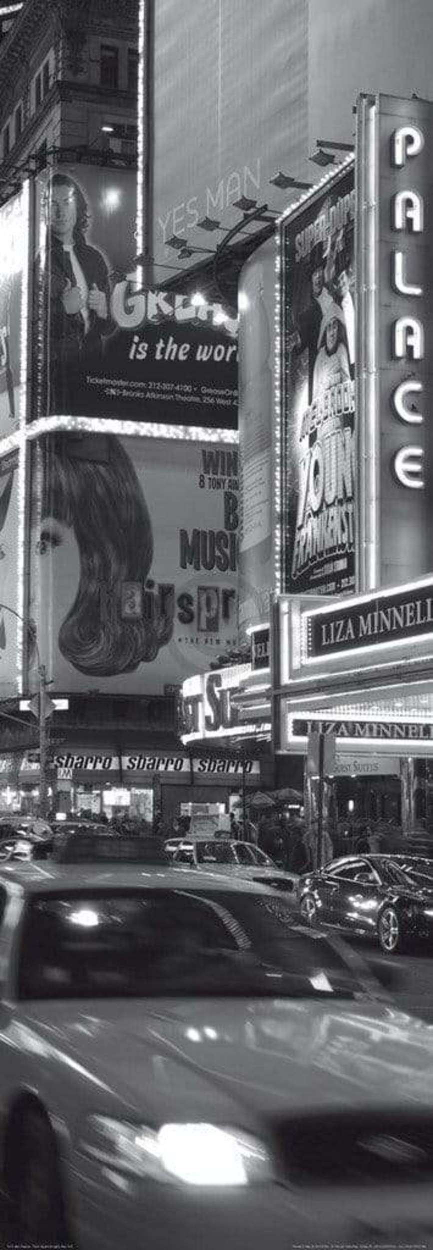 Kunstdruk Alan Copson - Times Sqare at night, New York 33x95cm
