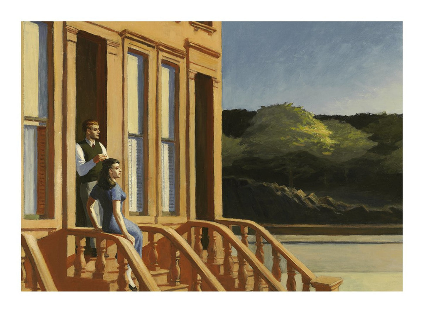 Kunstdruk Edward Hopper Sunlight on Brownstones 40x30cm