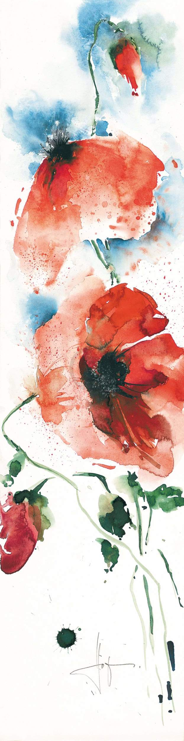 Kunstdruk Ekkehard Hofmann - Mohn I 20x99cm
