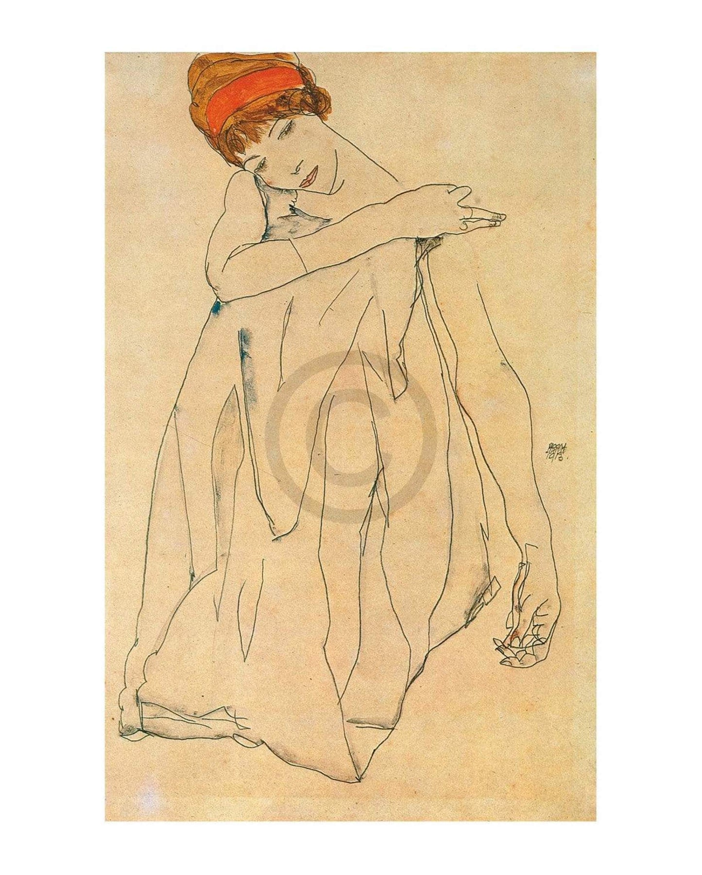 Kunstdruk Egon Schiele - Die Tänzerin 40x50cm