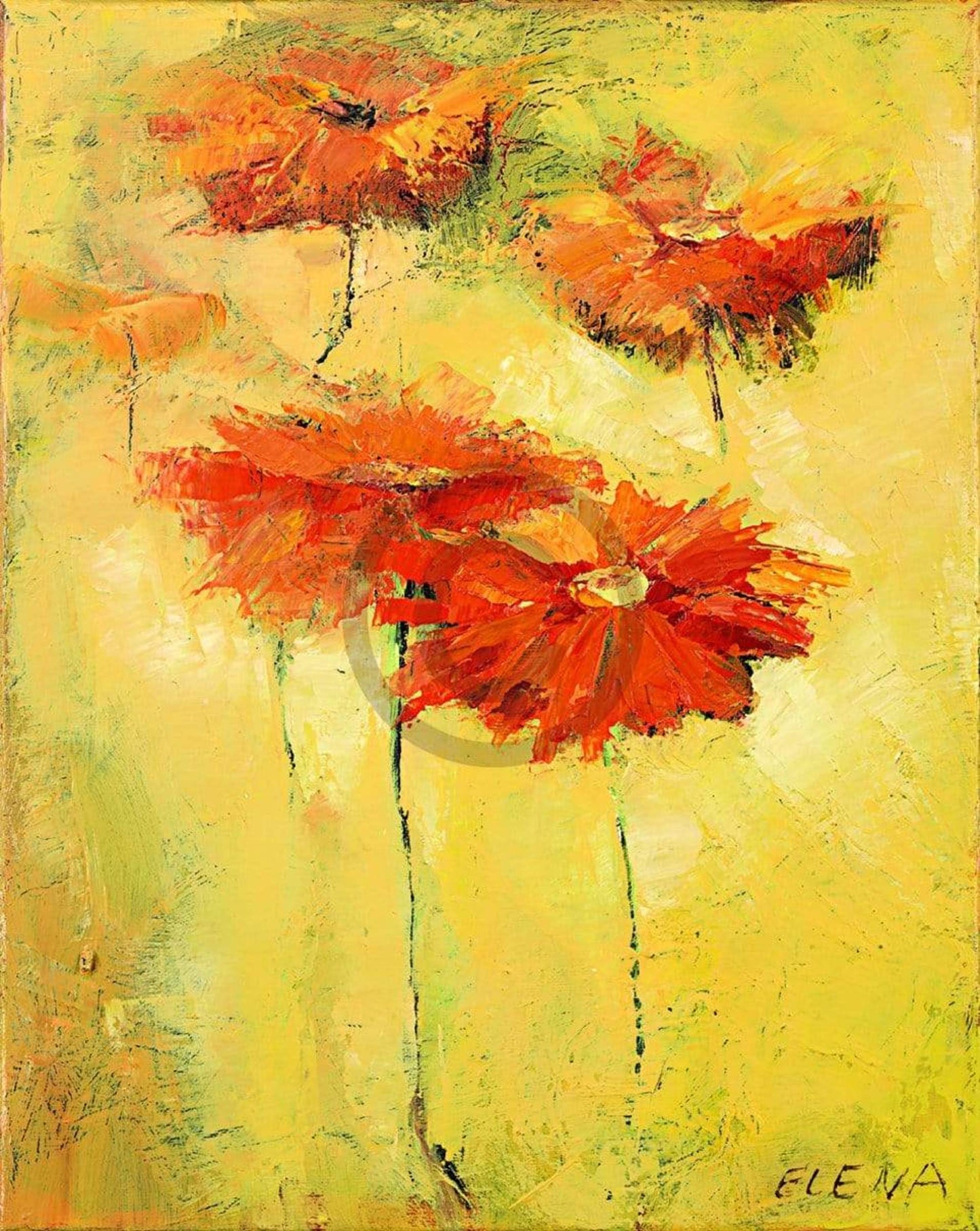 Kunstdruk Elena Filatov - Feldblumen II 40x50cm