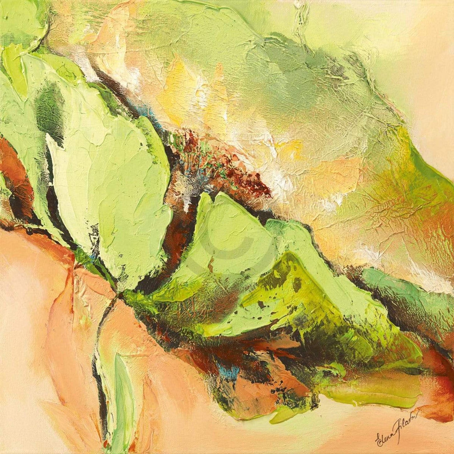 Kunstdruk Elena Filatov - Mint Spring II 50x50cm