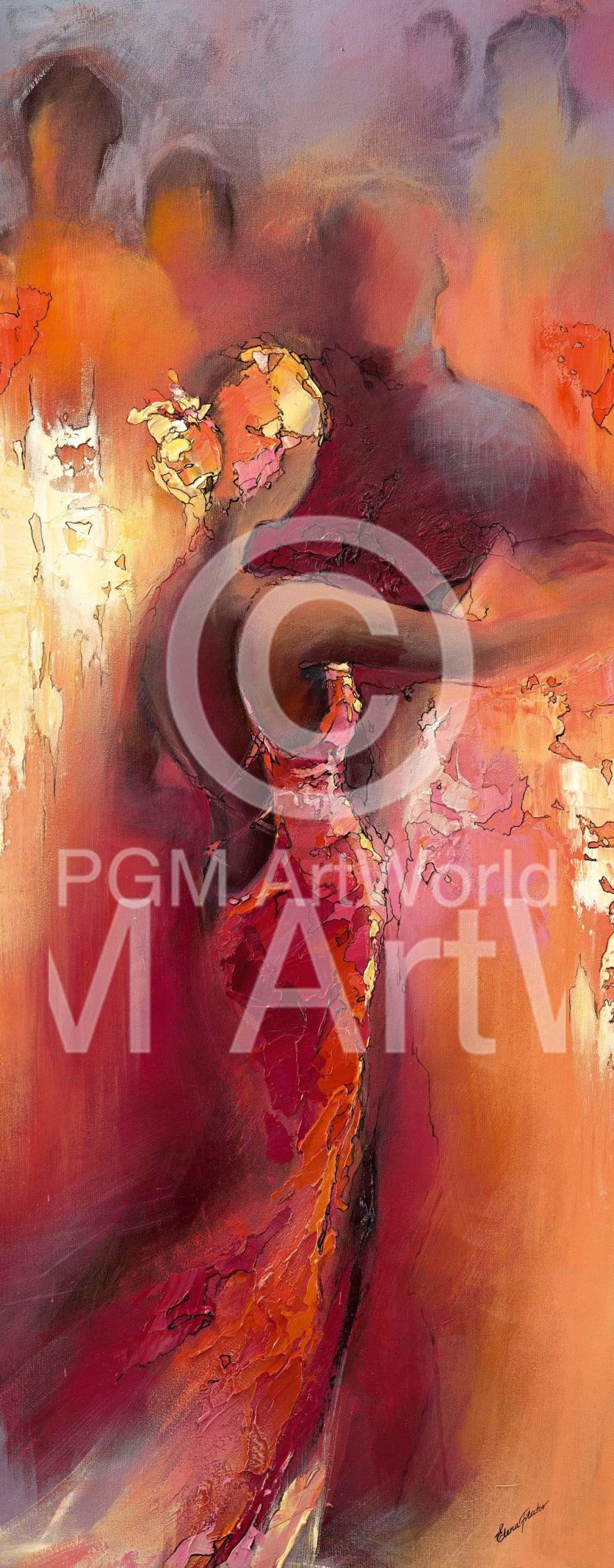 Kunstdruk Elena Filatov - Tanzabend I 54x138cm