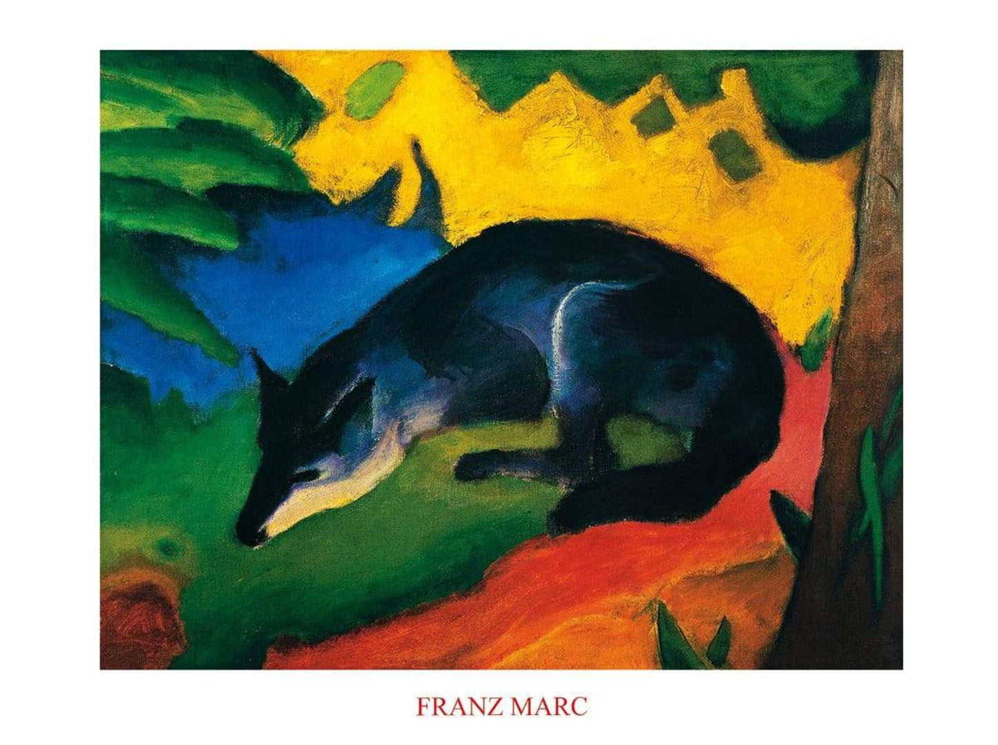 Kunstdruk Franz Marc - Fuchs 80x60cm