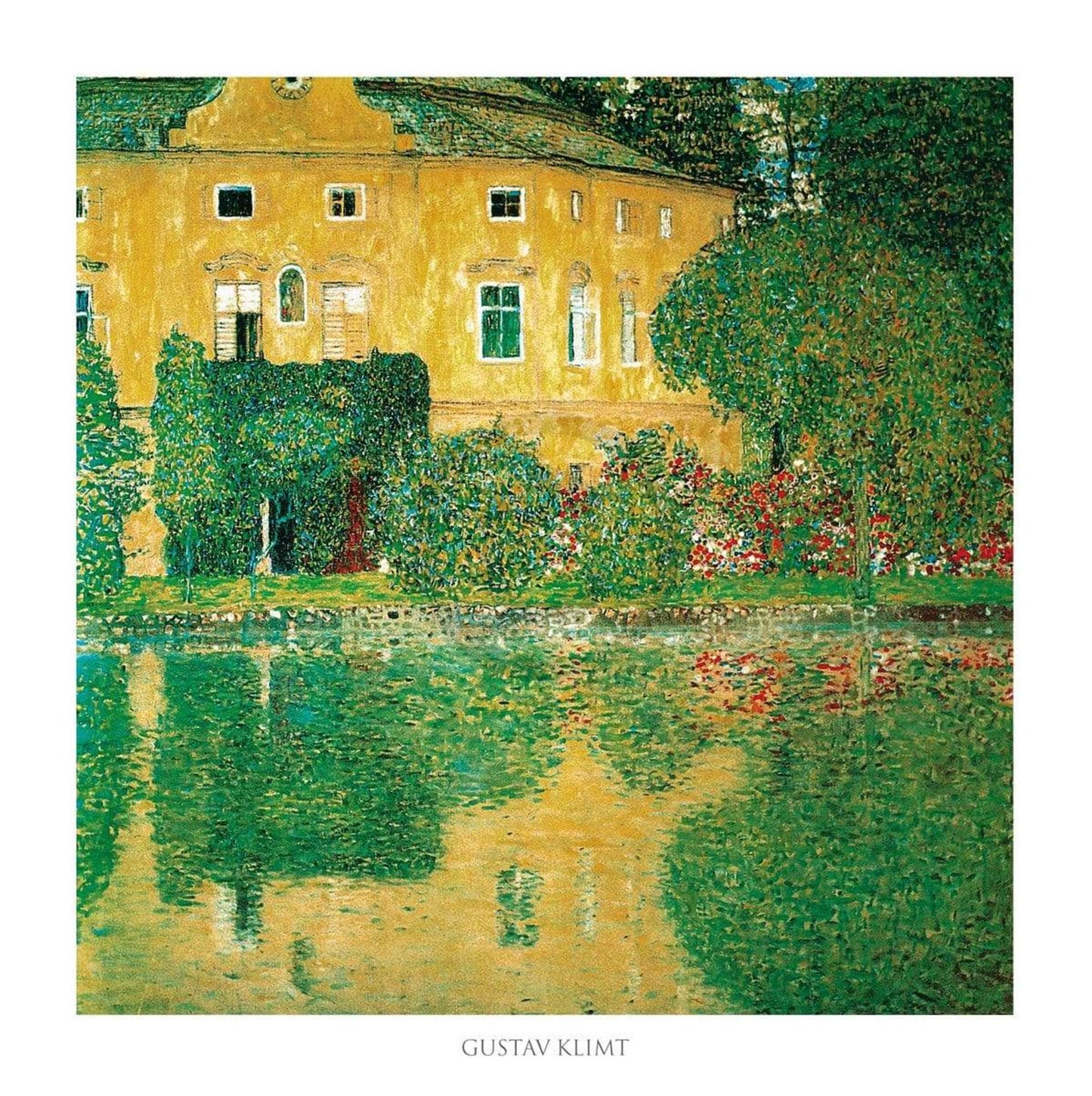 Kunstdruk Gustav Klimt - Schlosskammer on Attersee 70x70cm