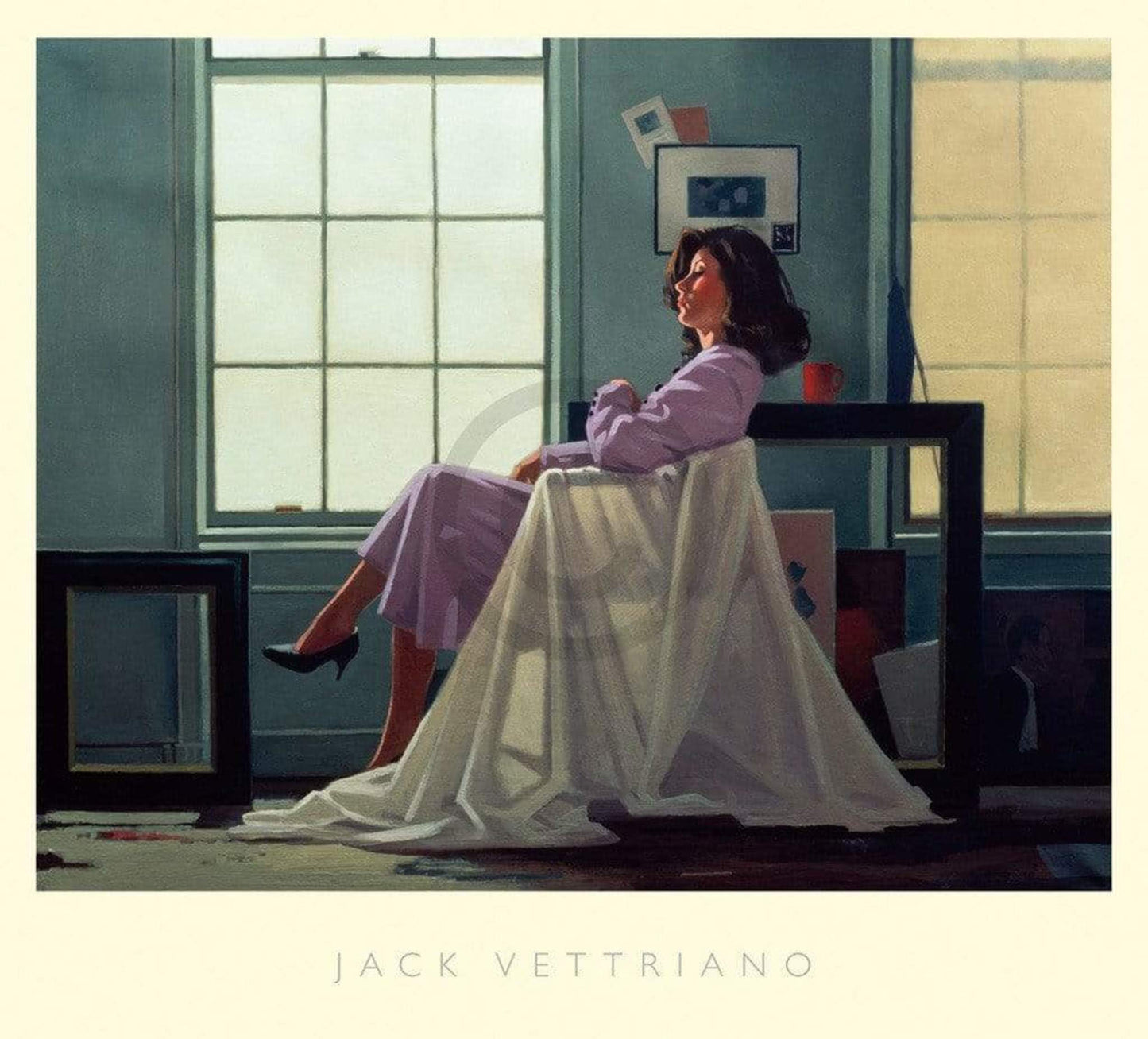 Kunstdruk Jack Vettriano - Winter Light and Lavender 76x68cm