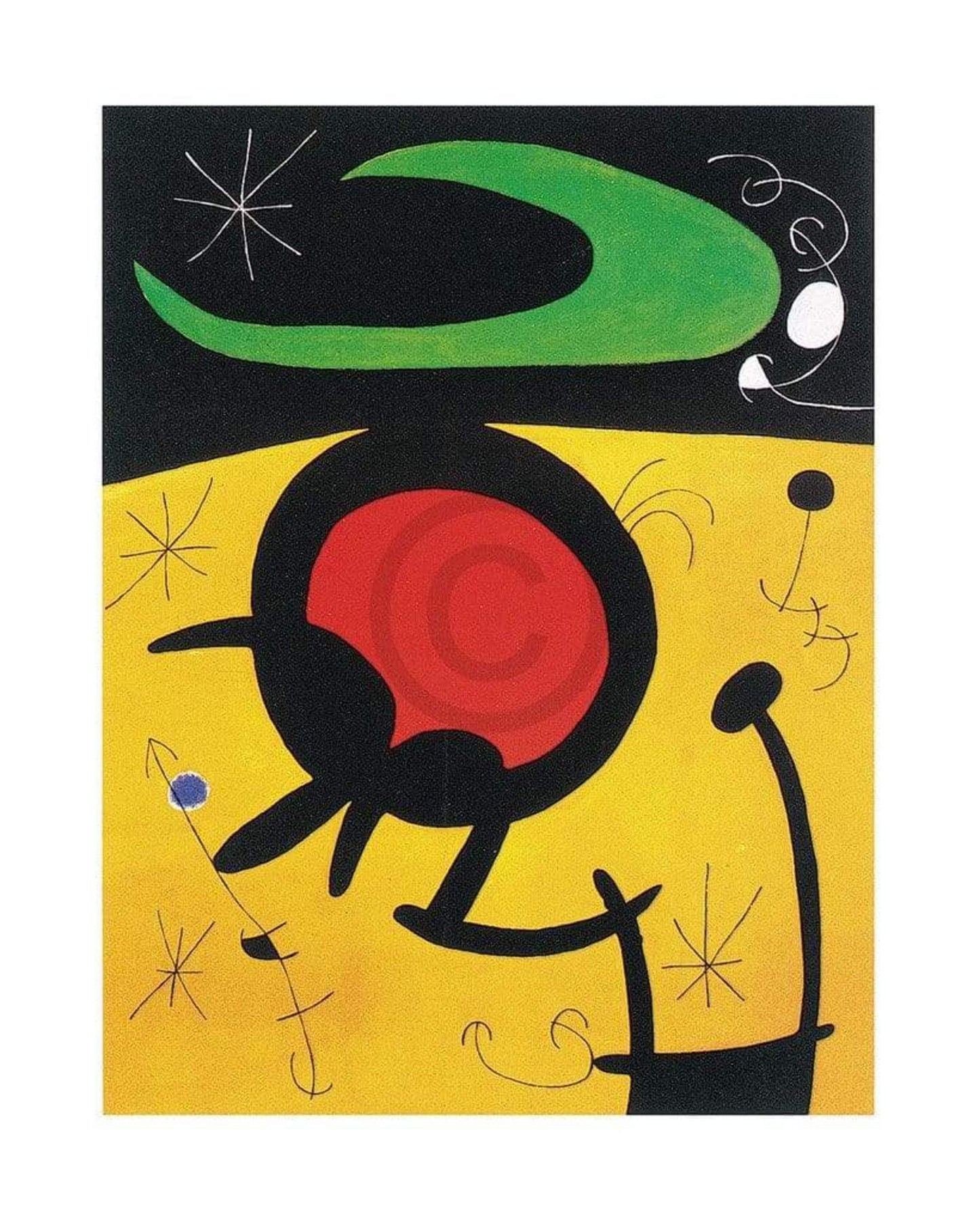 Kunstdruk Joan Miro - Vuelo de pajaros 40x50cm