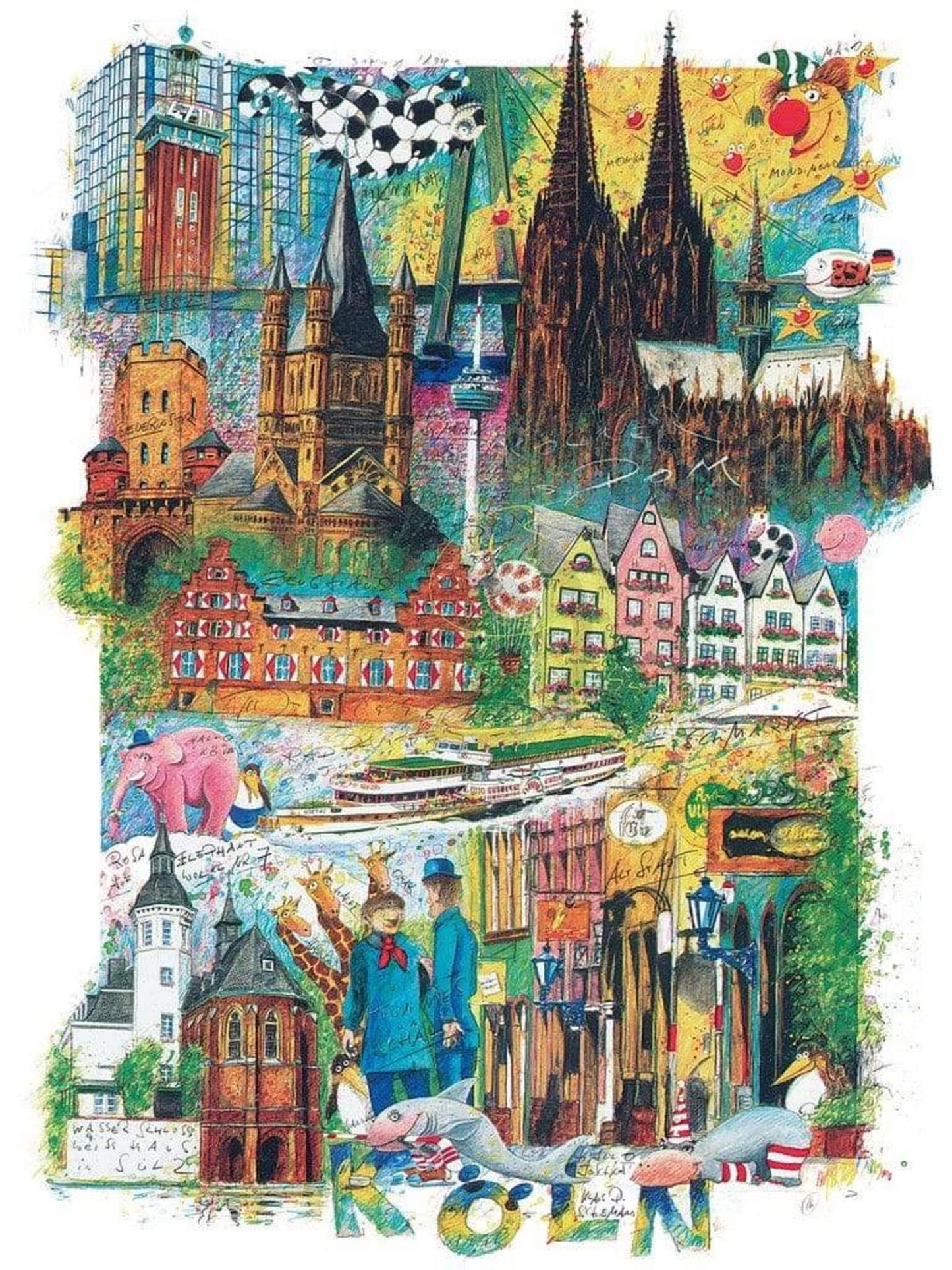 Kunstdruk Klaus D. Schiemann - Köln 60x80cm