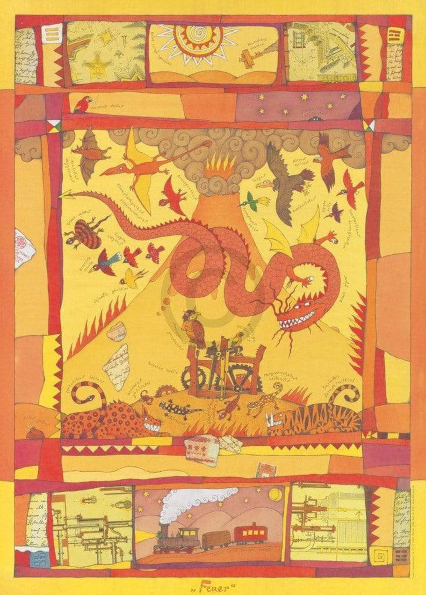 Kunstdruk Vitali P. Konstantinov - Feuer 48x67cm