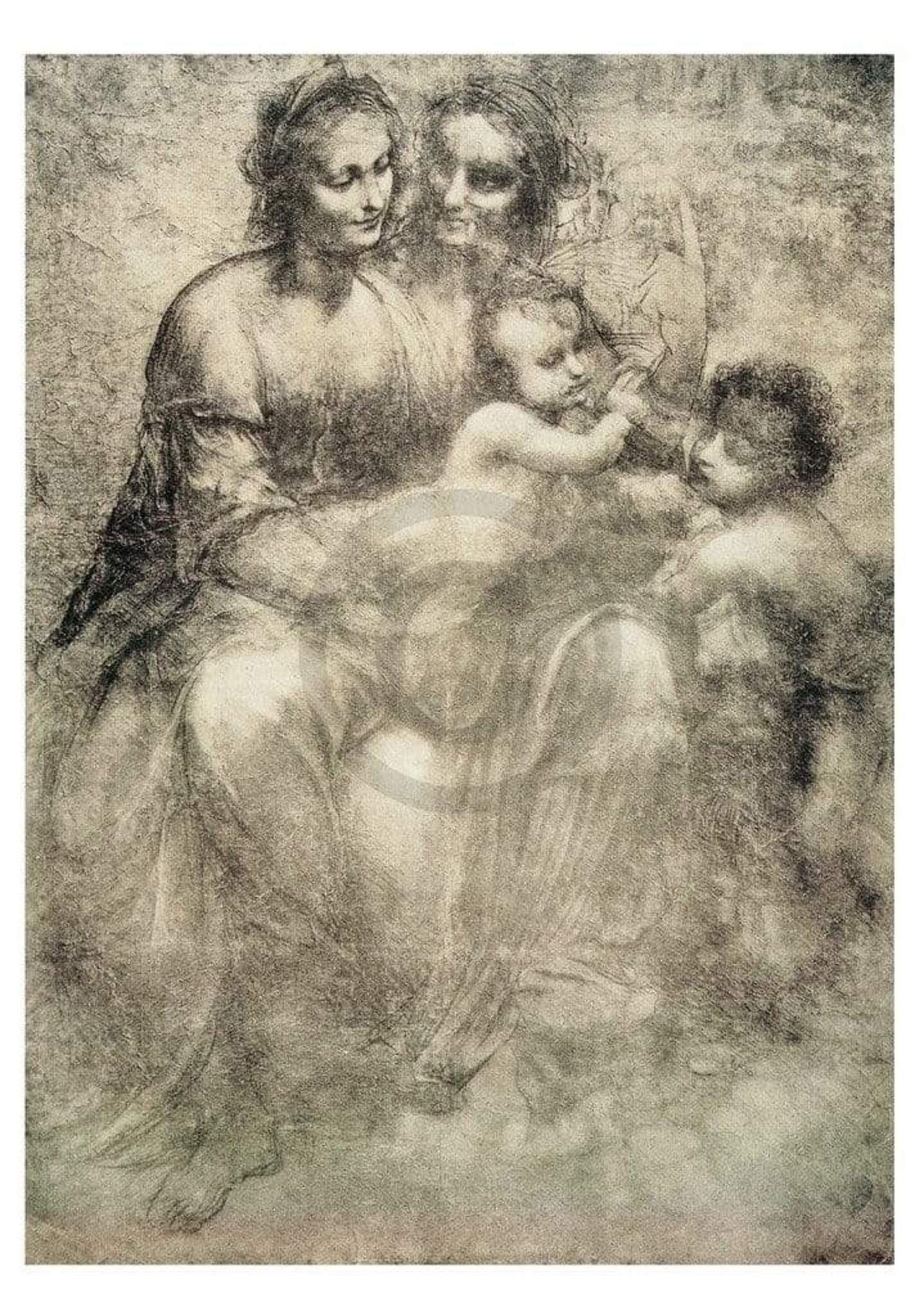 Kunstdruk Leonardo Da Vinci - La vergine 35x50cm
