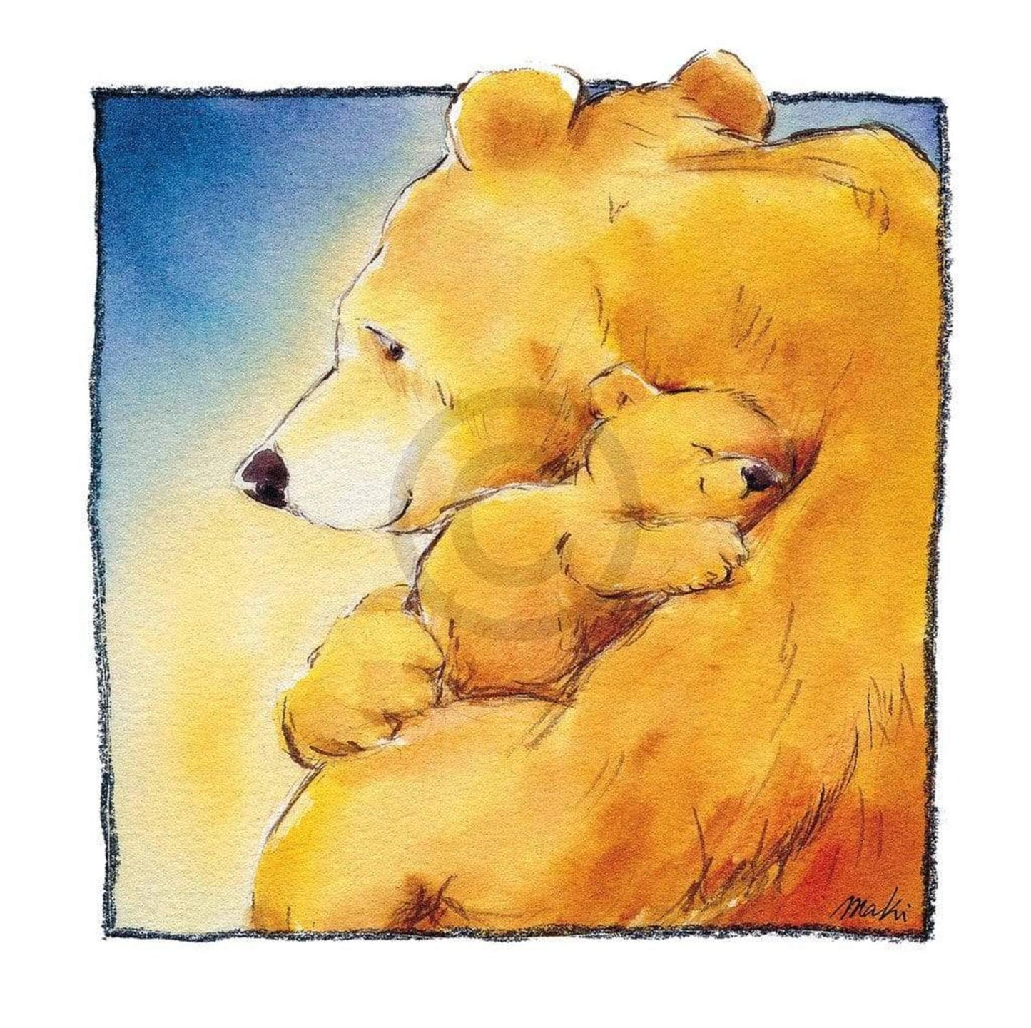 Kunstdruk Makiko - Mother Bear's Love I 30x30cm