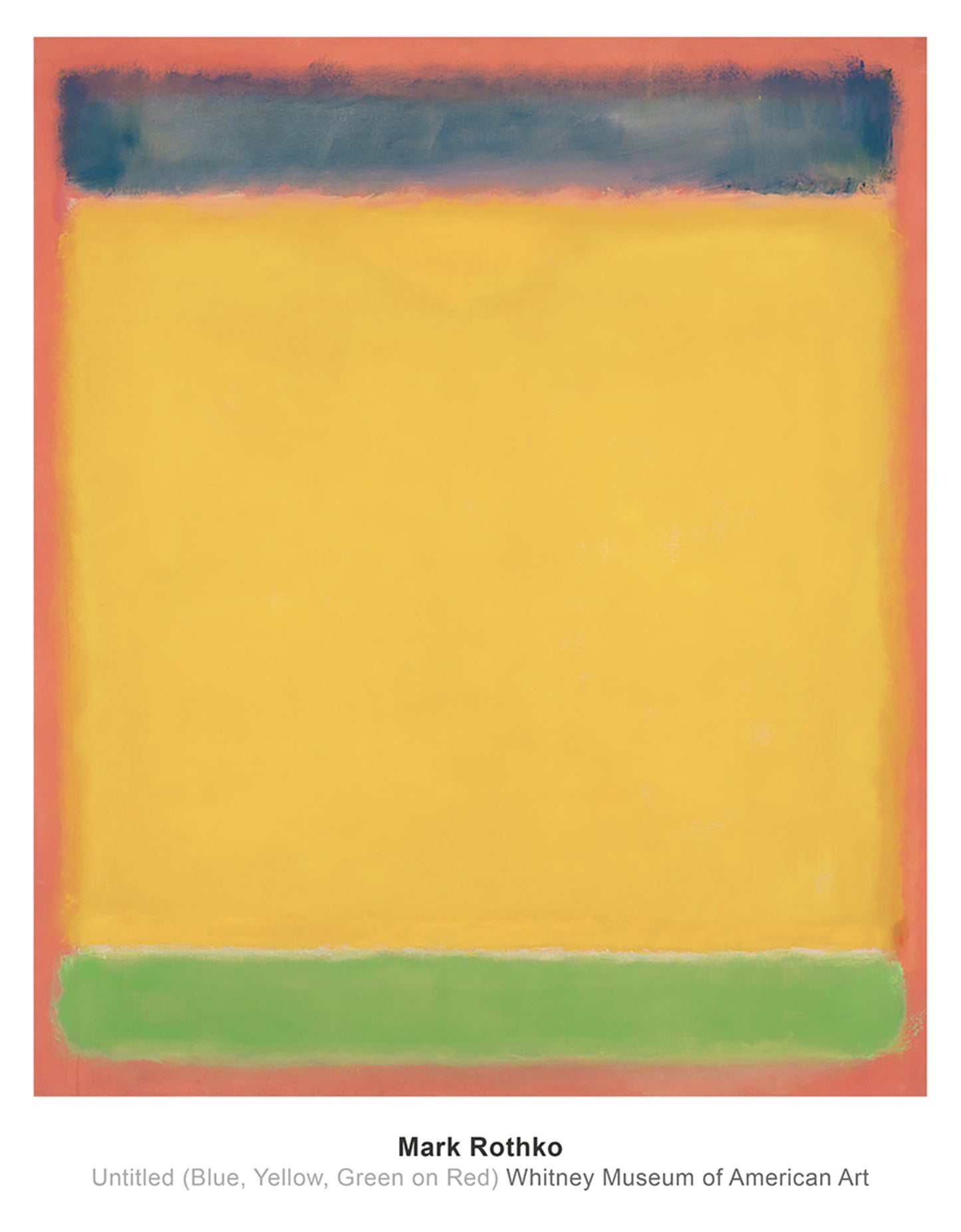 Kunstdruk Mark Rothko - Untitled Blue, Yellow, Green, Red 71x91cm