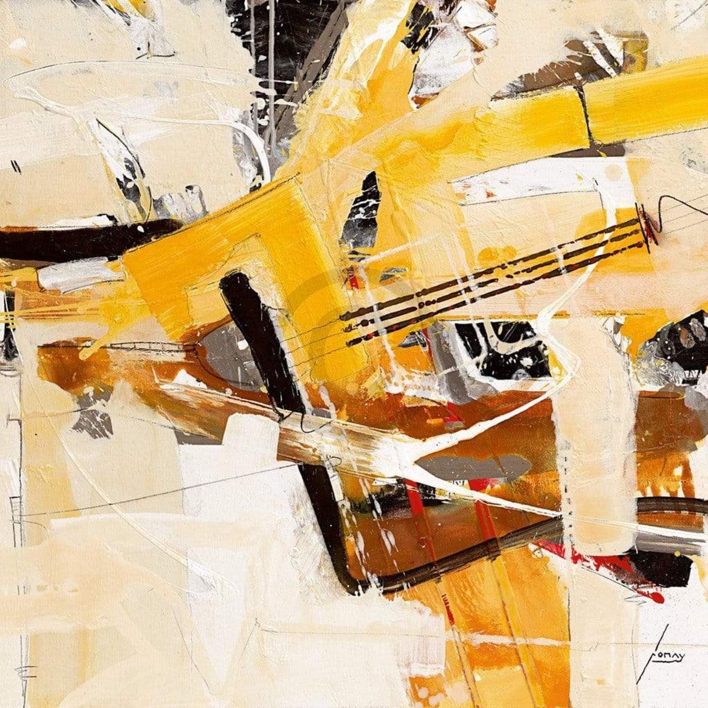 Kunstdruk Norbert Mayer - Nachricht an die Sonne 70x70cm