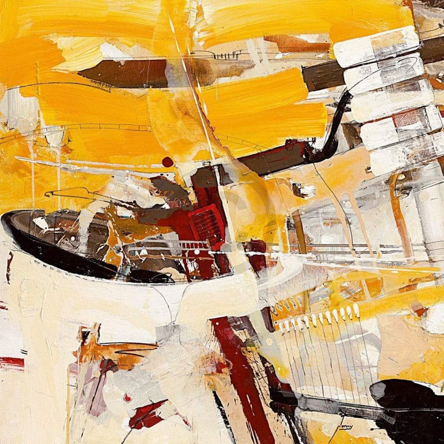 Kunstdruk Norbert Mayer - Ein konservierter Gedanke 70x70cm