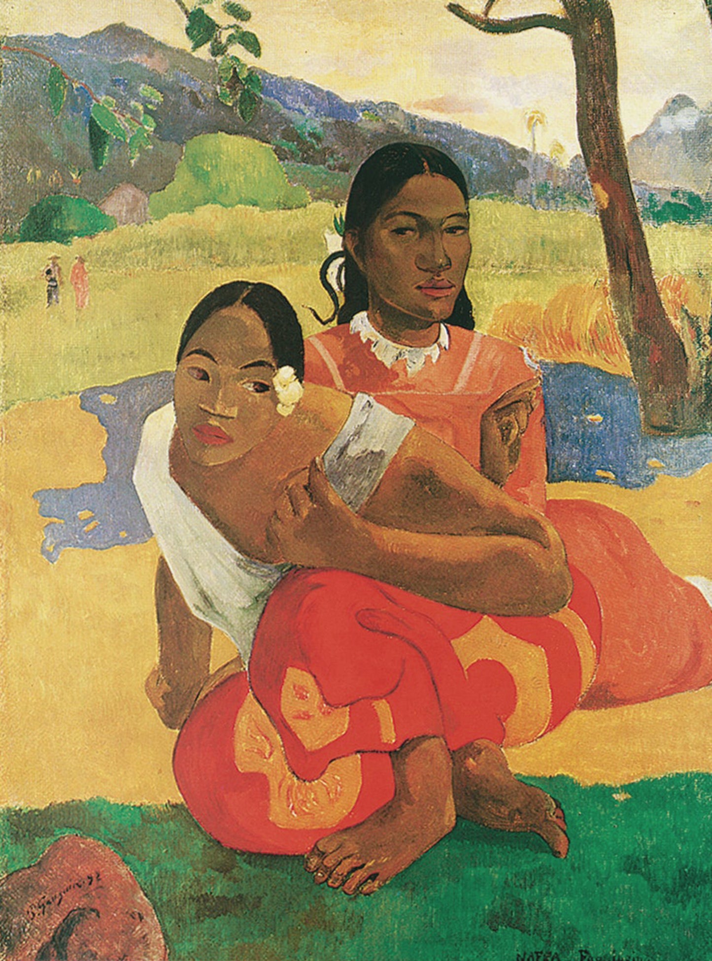 Kunstdruk Paul Gauguin - Deux Tahitiennes 50x70cm