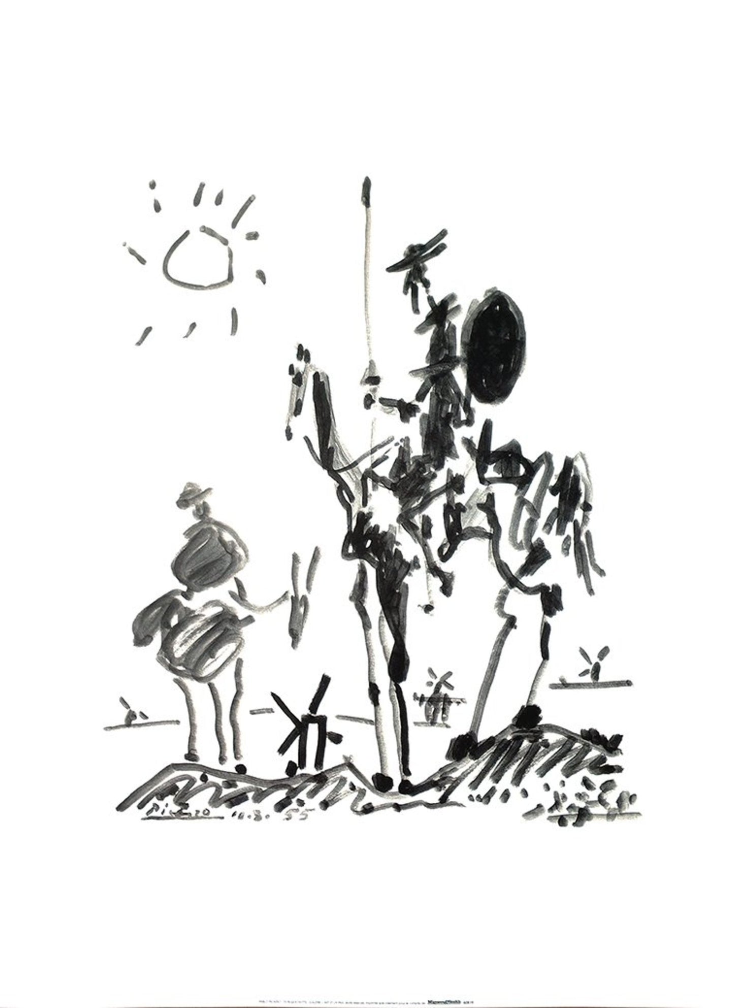 Kunstdruk Pablo Picasso - Don Quixote 60x80cm