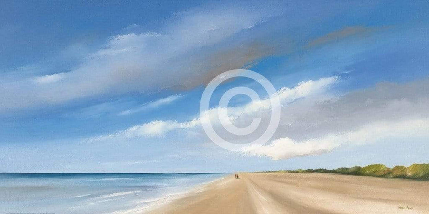 Kunstdruk Hans Paus - Along the Sea I 100x50cm