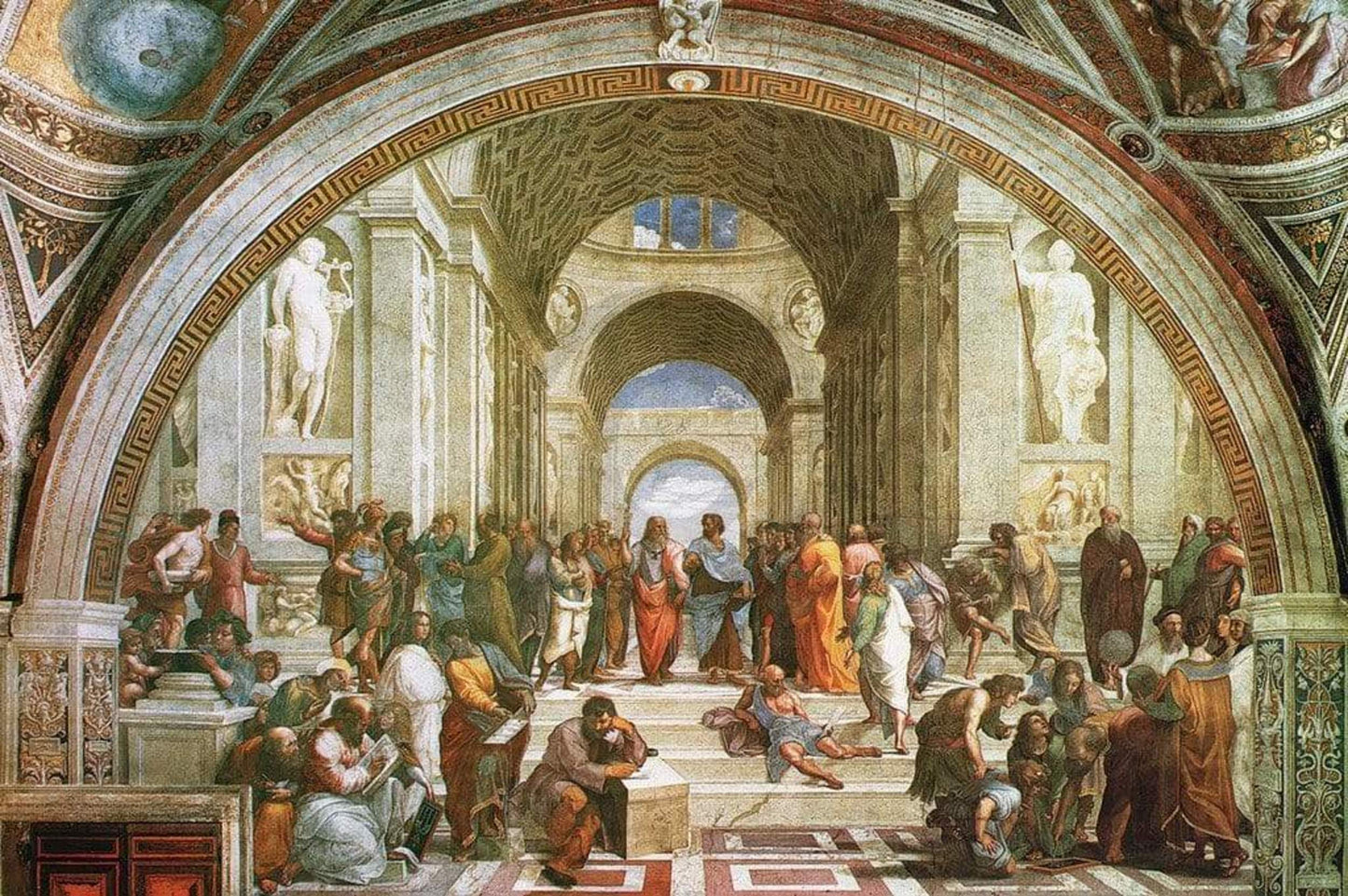 Kunstdruk Raffael - La scuola di Atene 90x60cm