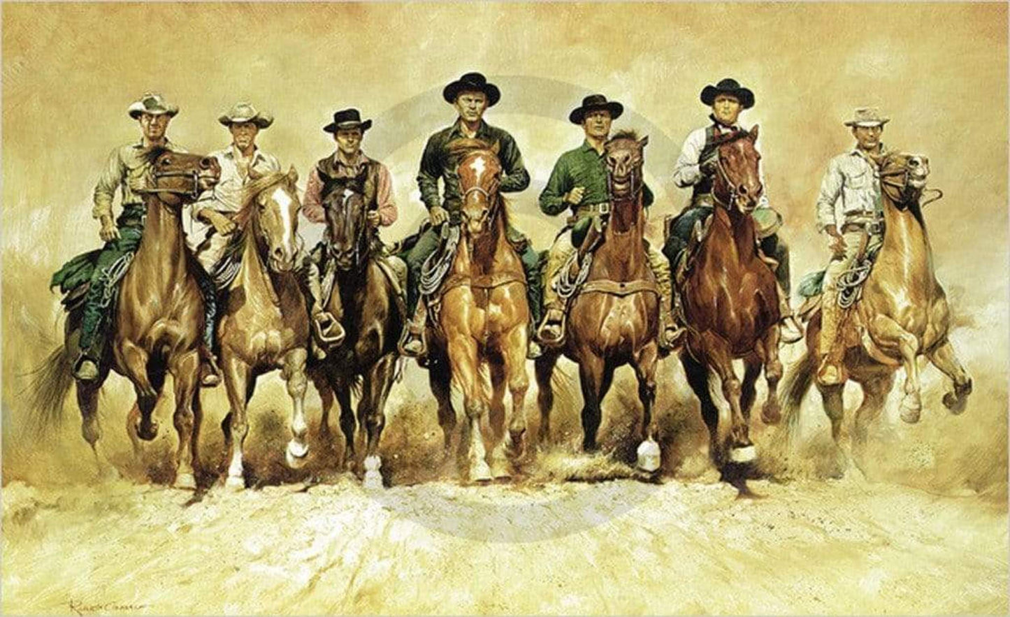 Kunstdruk Renato Casaro - The magnificent Seven 100x61cm