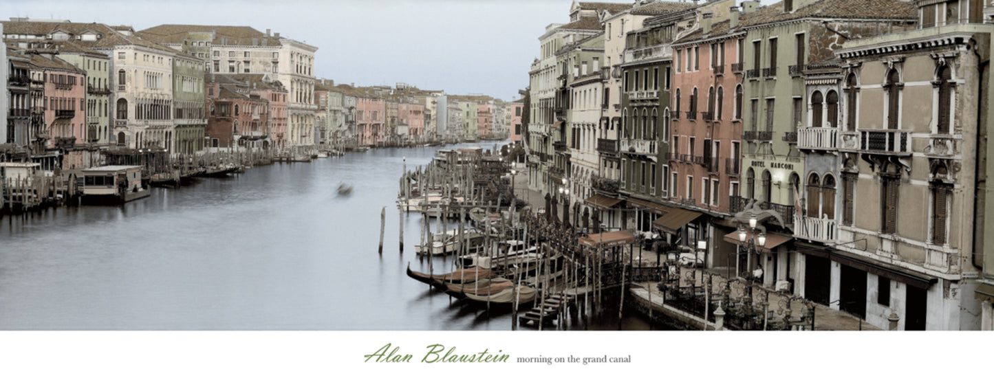 Kunstdruk Alan Blaustein - Morning on the Grand Canal 106x40cm