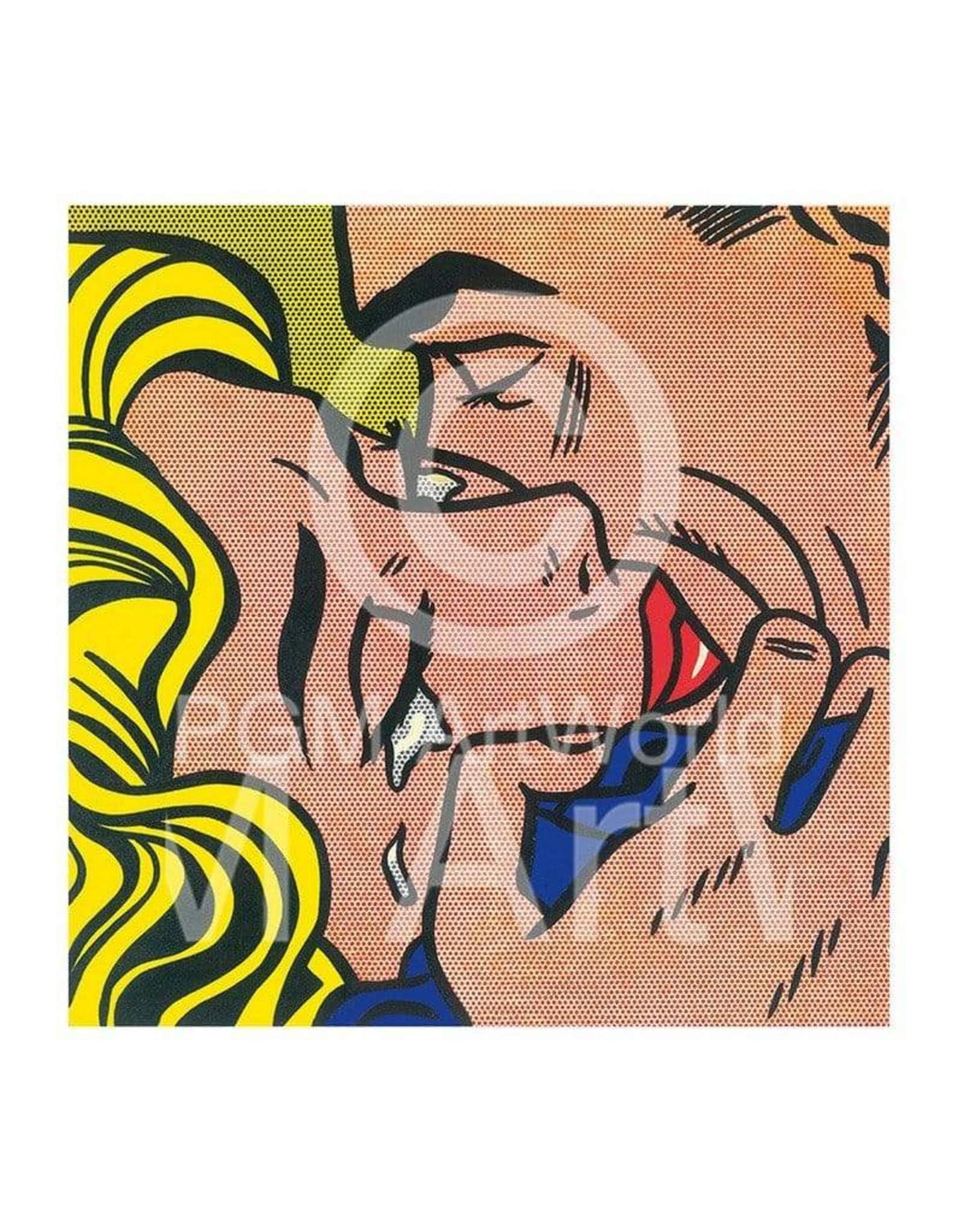 Kunstdruk Roy Lichtenstein - Kiss V 35.5x28cm