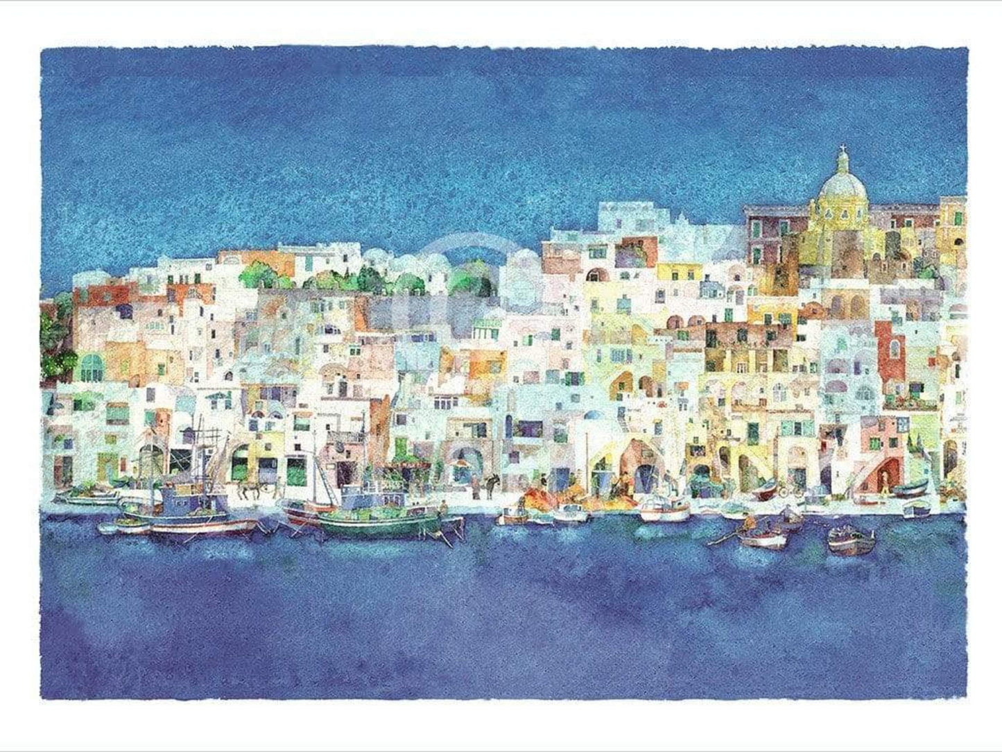Kunstdruk Ralf Westphal - Corricella, Insel Procida 80x60cm