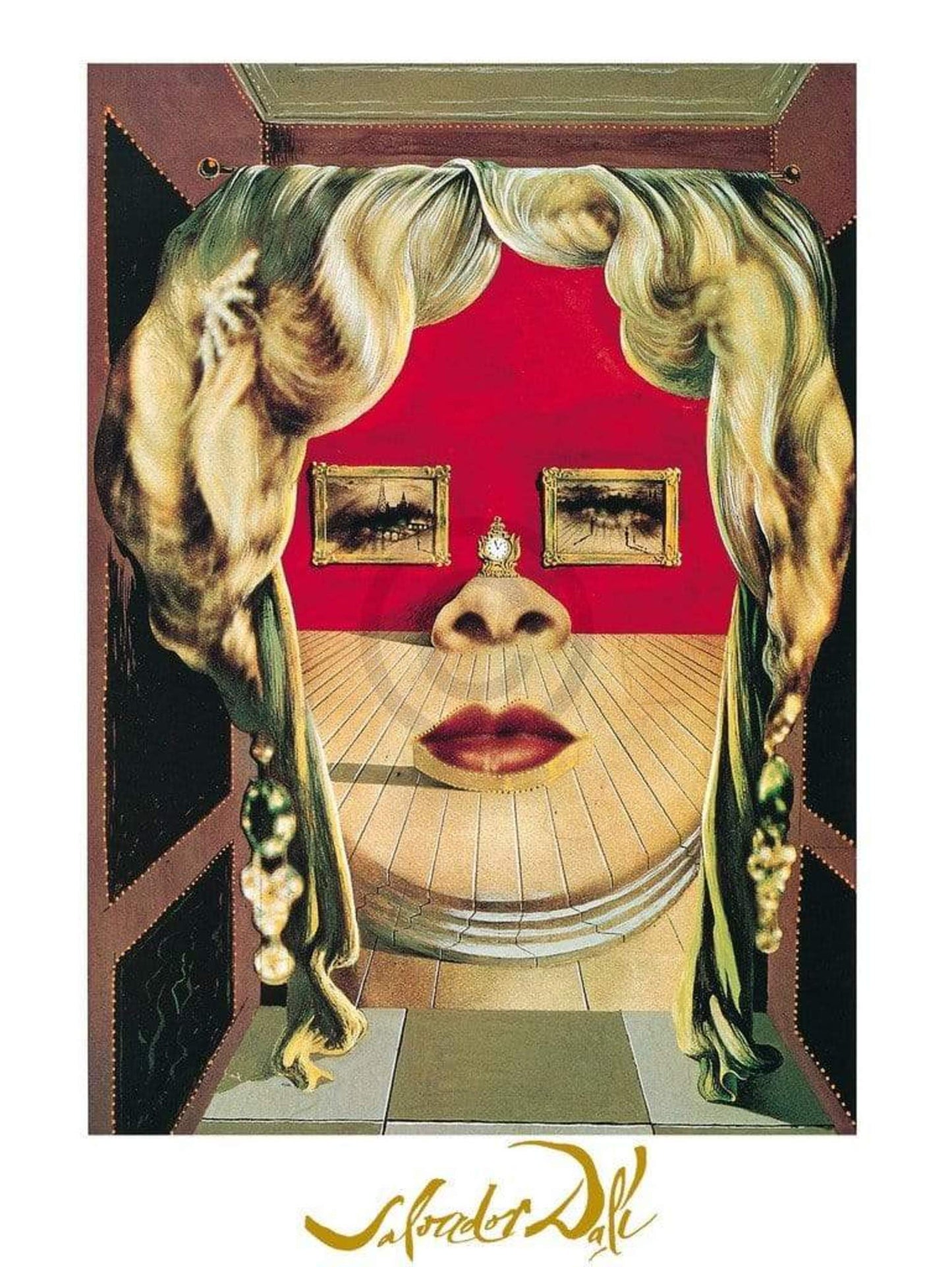 Kunstdruk Salvador Dali - Il volto di Mae West 60x80cm