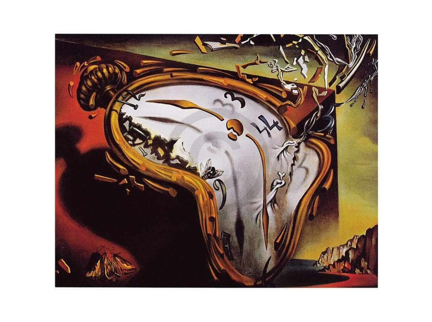 Kunstdruk Salvador Dali - Les montres molles 80x60cm