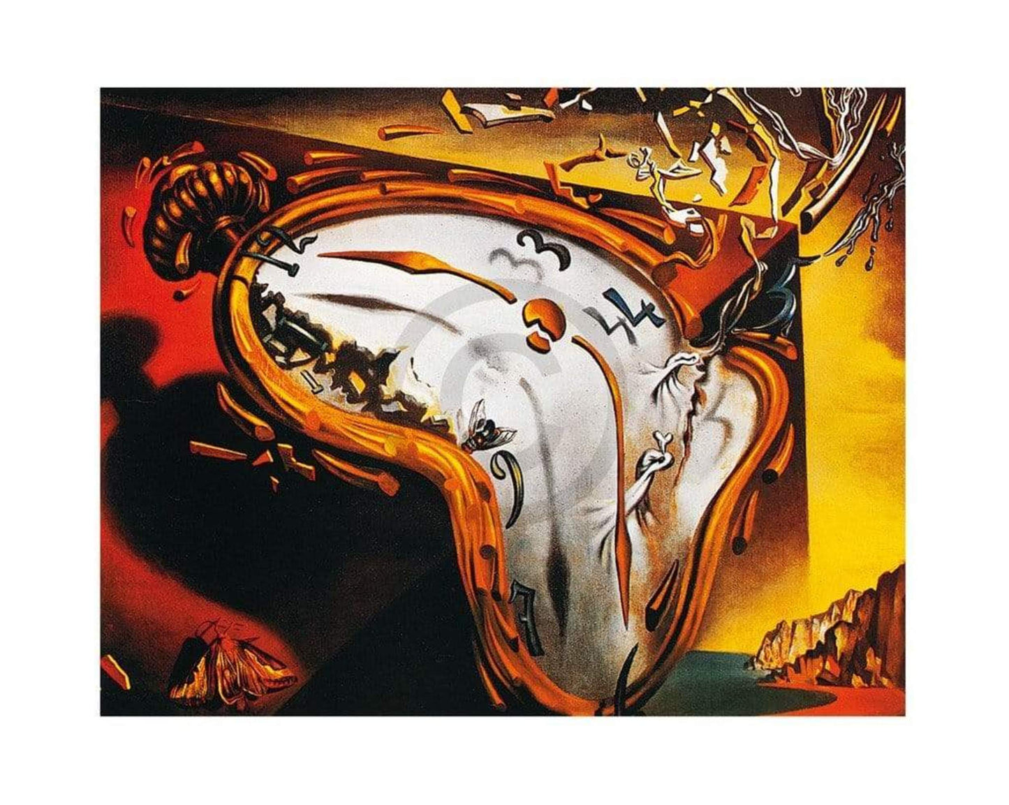 Kunstdruk Salvador Dali - Les montres molles 50x40cm