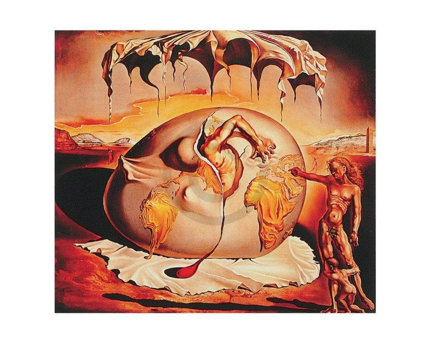 Kunstdruk Salvador Dali - Geopoliticus 50x40cm