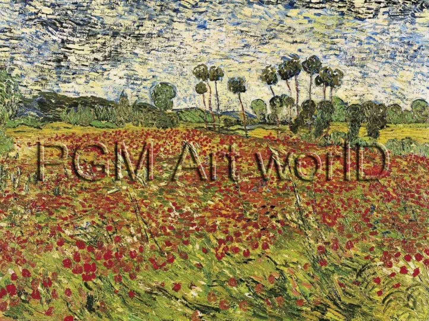 Kunstdruk Vincent Van Gogh - Field of Poppies 80x60cm