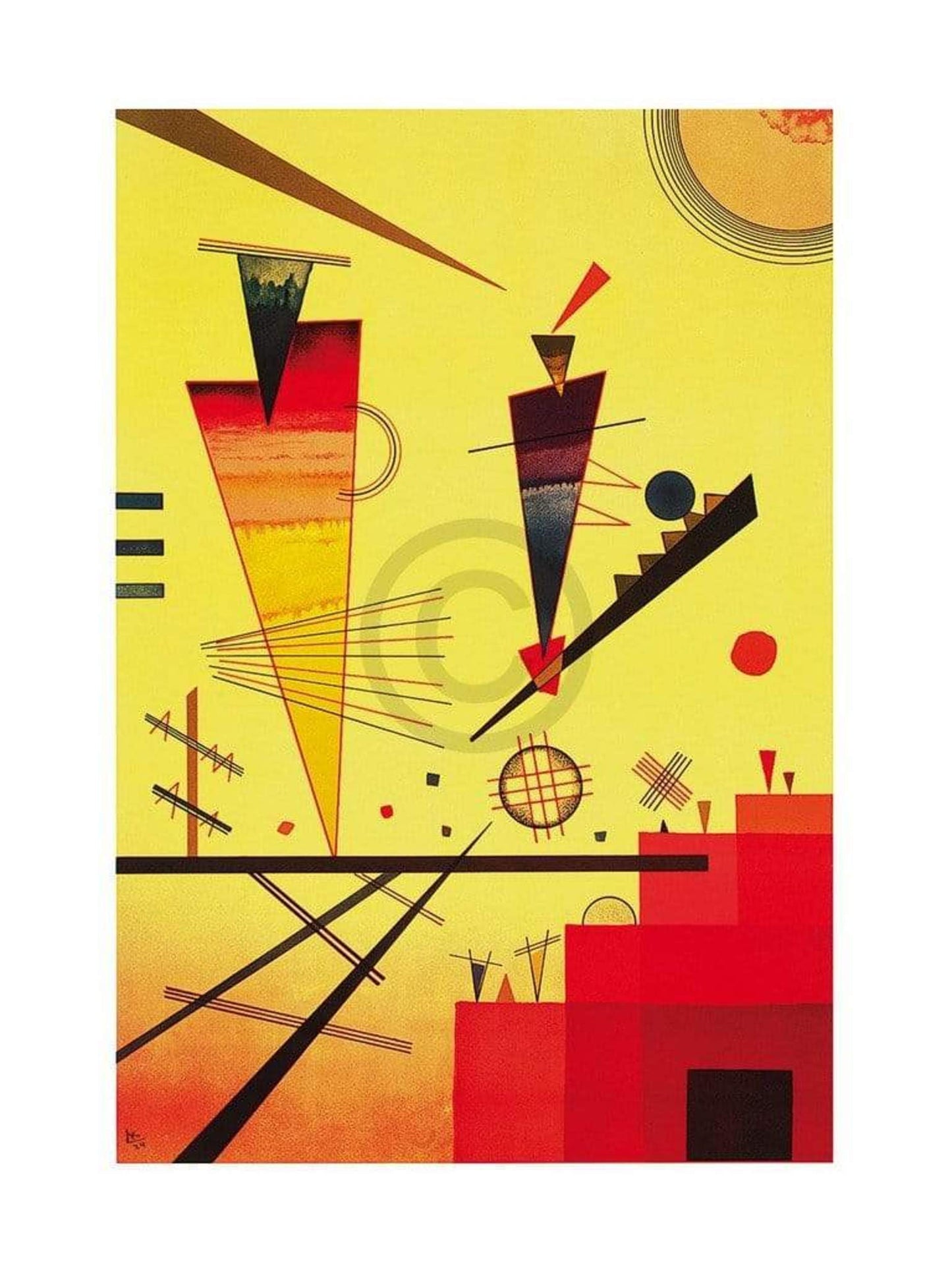 Kunstdruk Wassily Kandinsky - Structure joyeuse 60x80cm