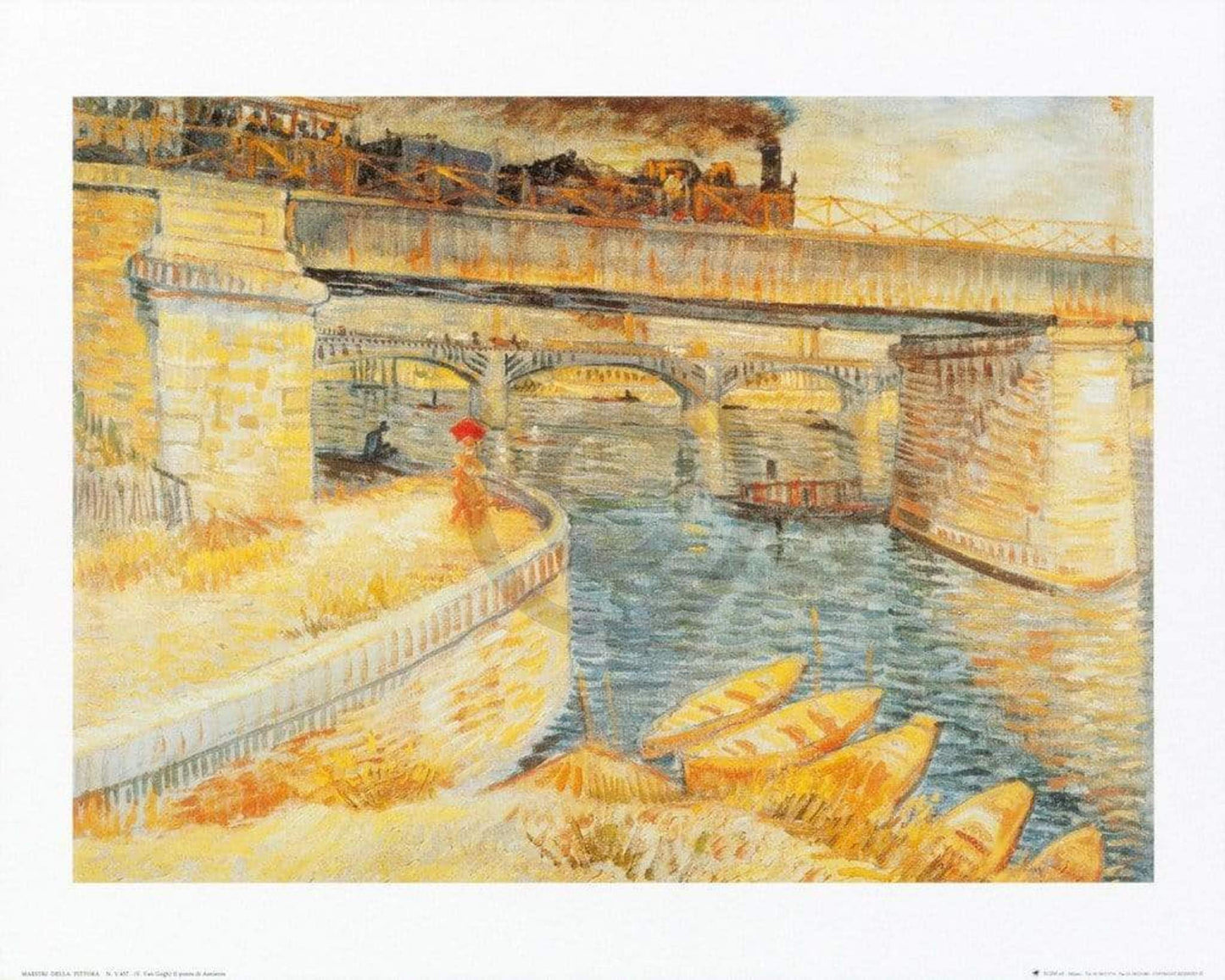Kunstdruk Vincent Van Gogh - Il ponte di Asnieres 50x40cm