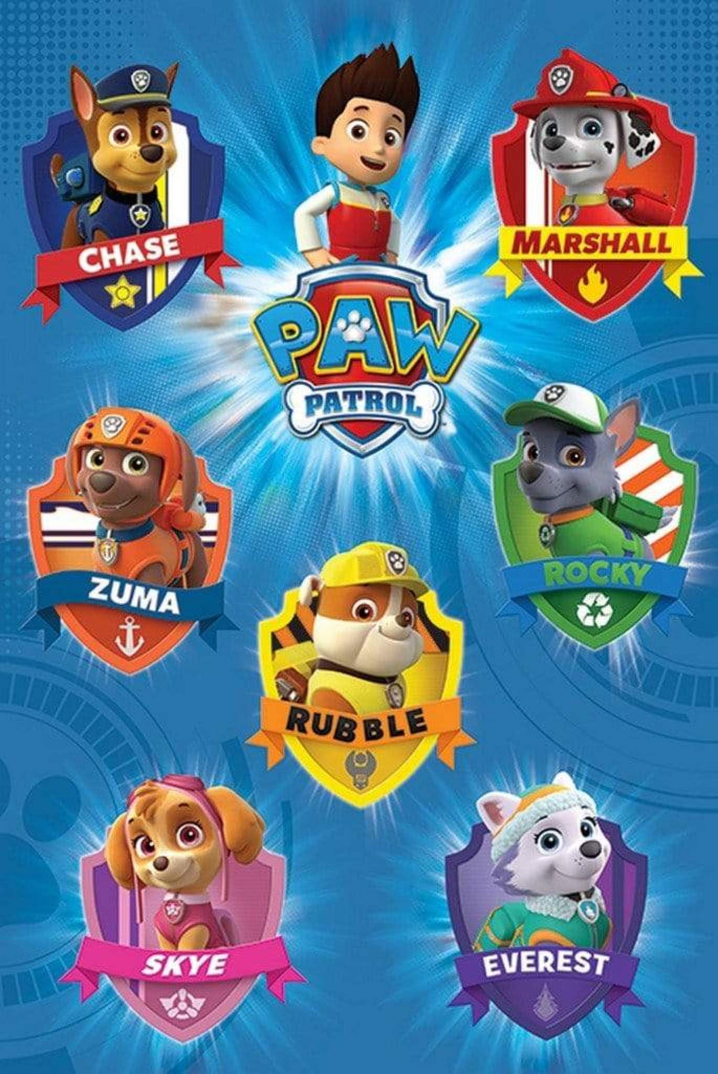 Poster Paw Patrol Crests 61x91,5cm
