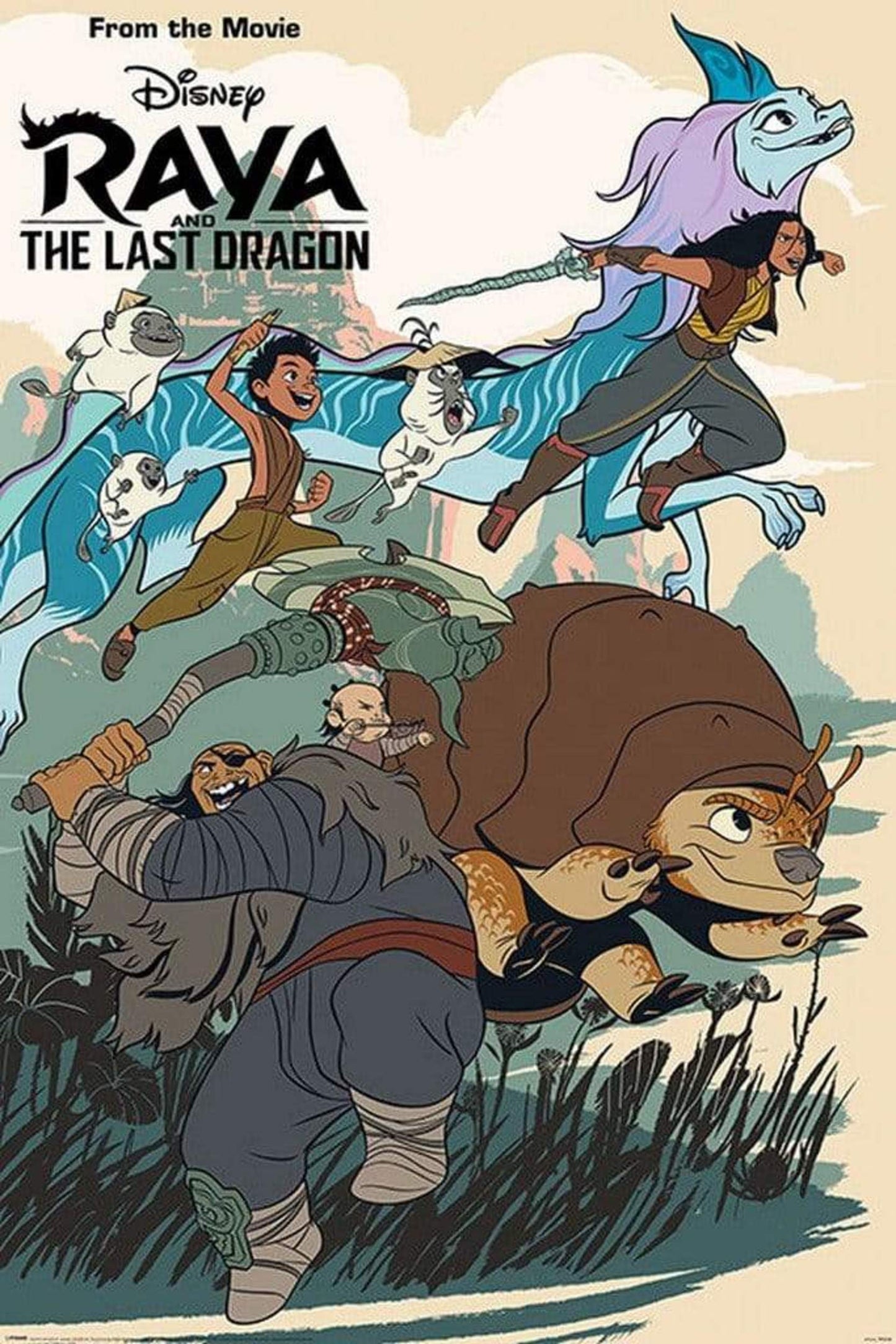 Poster Raya and the Last Dragon Jumping Into Action 61x91,5cm