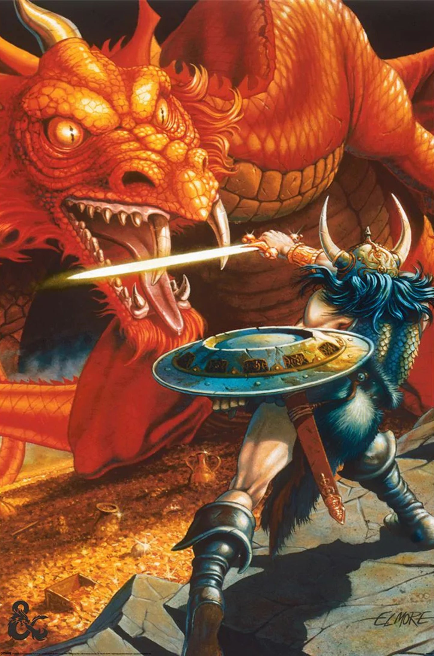 Poster Dungeons & Dragons Classic Red Dragon Battle 61x91,5cm