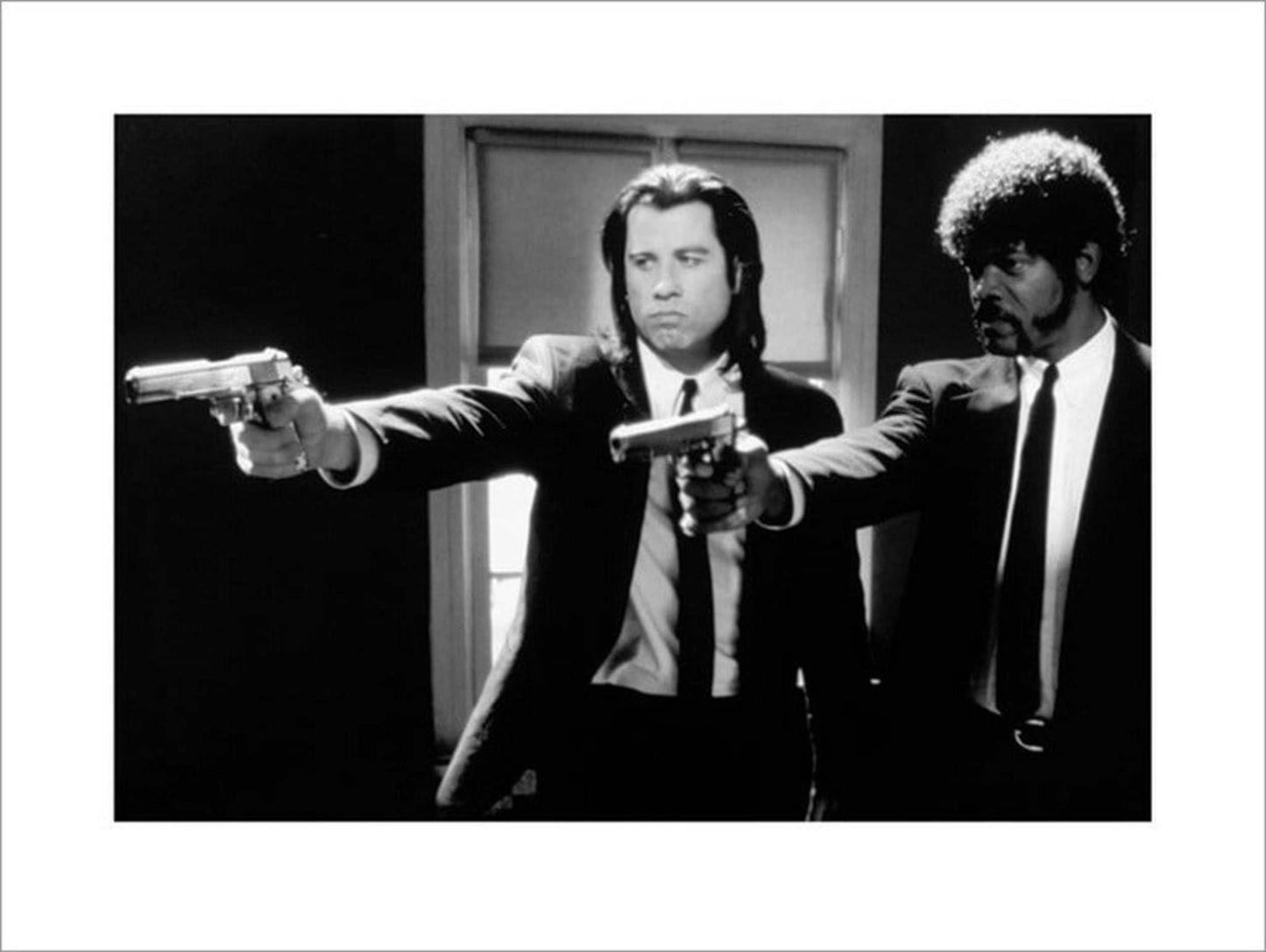 Kunstdruk Pulp Fiction - Black and White Guns 80x60cm