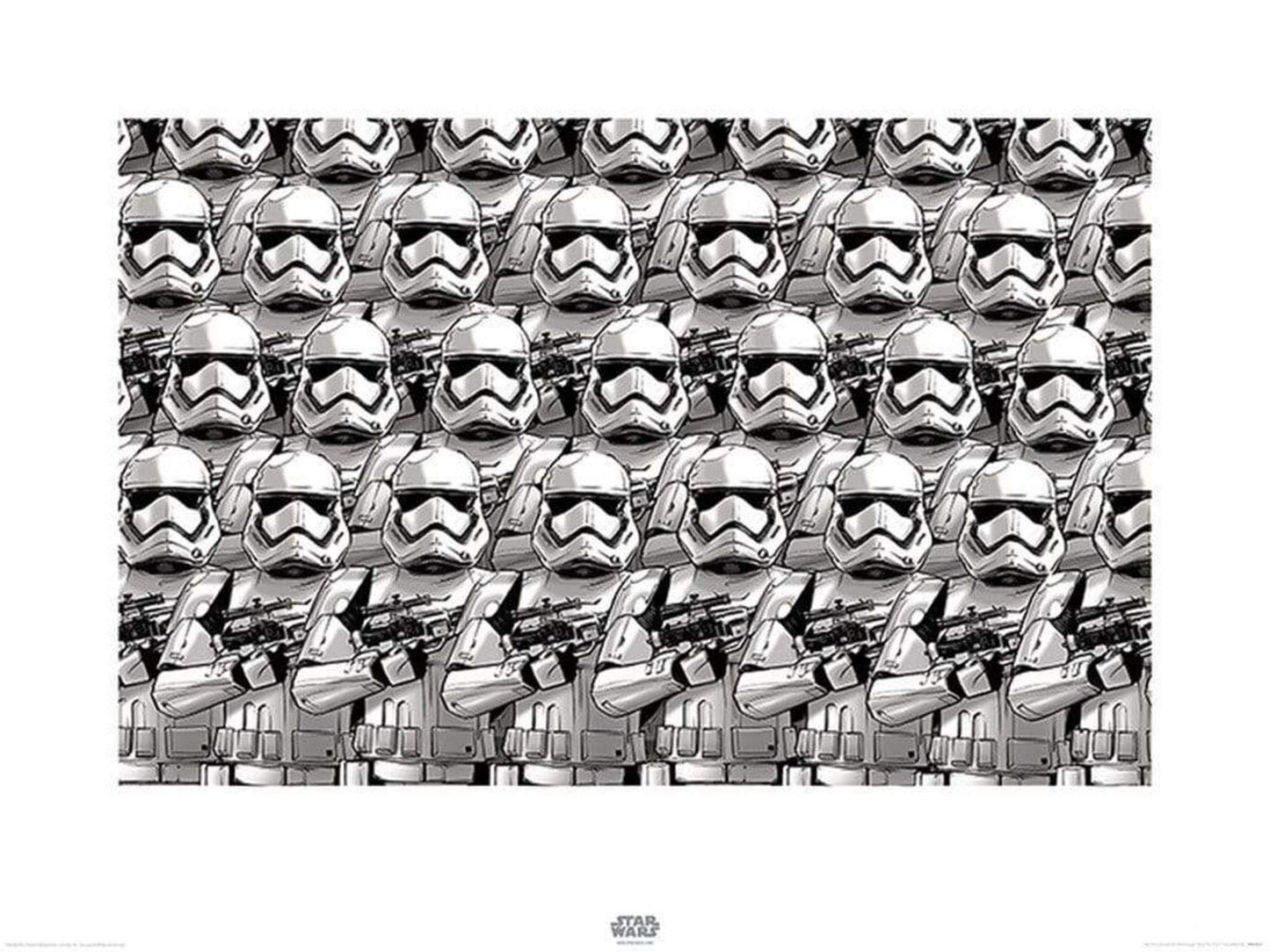 Kunstdruk Star Wars Episode VII Stormtrooper Pencil Art 80x60cm