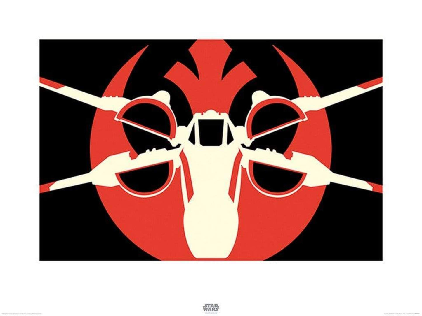 Kunstdruk Star Wars - Episode VII XWing Pop Art 80x60cm