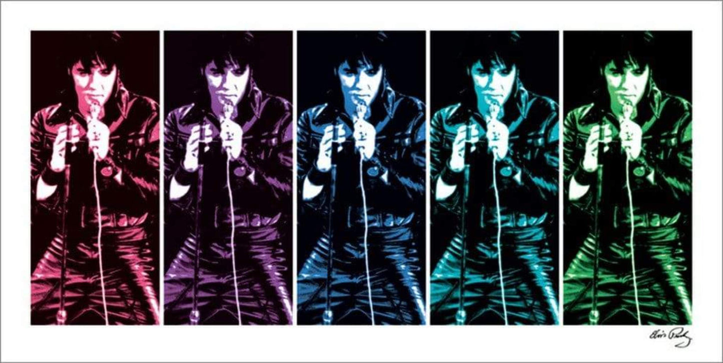 Kunstdruk Elvis Presley 68 Comeback Special Pop Art 100x50cm