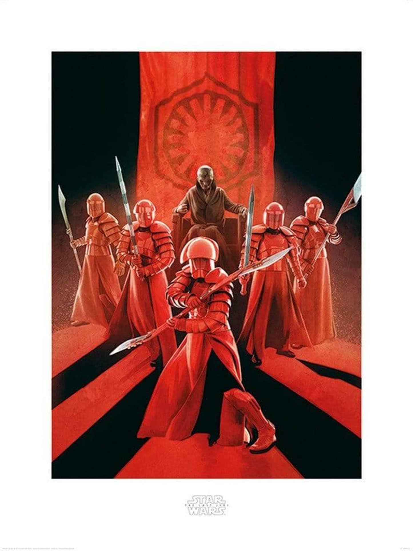 Kunstdruk Star Wars The Last Jedi Snoke and Elite Guards 60x80cm