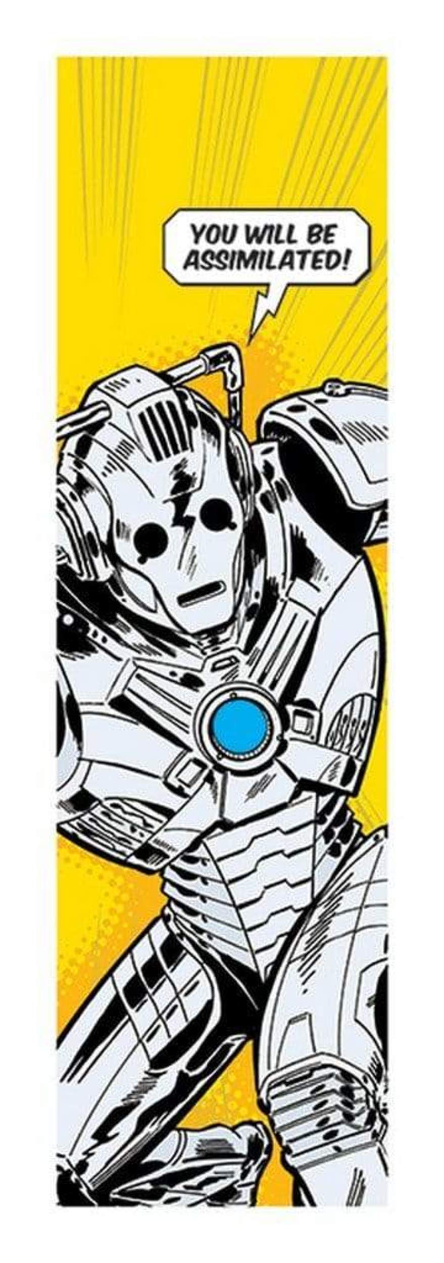 Kunstdruk Doctor Who Comic Cyberman 33x95cm