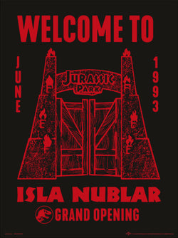 Kunstdruk Jurassic Park 30x40cm