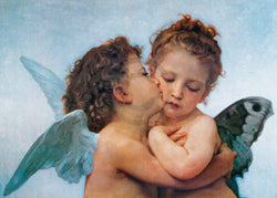 Kunstdruk William Bouguereau - First Kiss 70x50cm