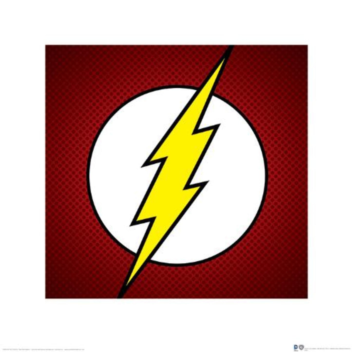 Kunstdruk DC Comics - The Flash - Symbol 40x40cm