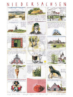 Kunstdruk Sabine Gerke - Niedersachsen I 60x80cm