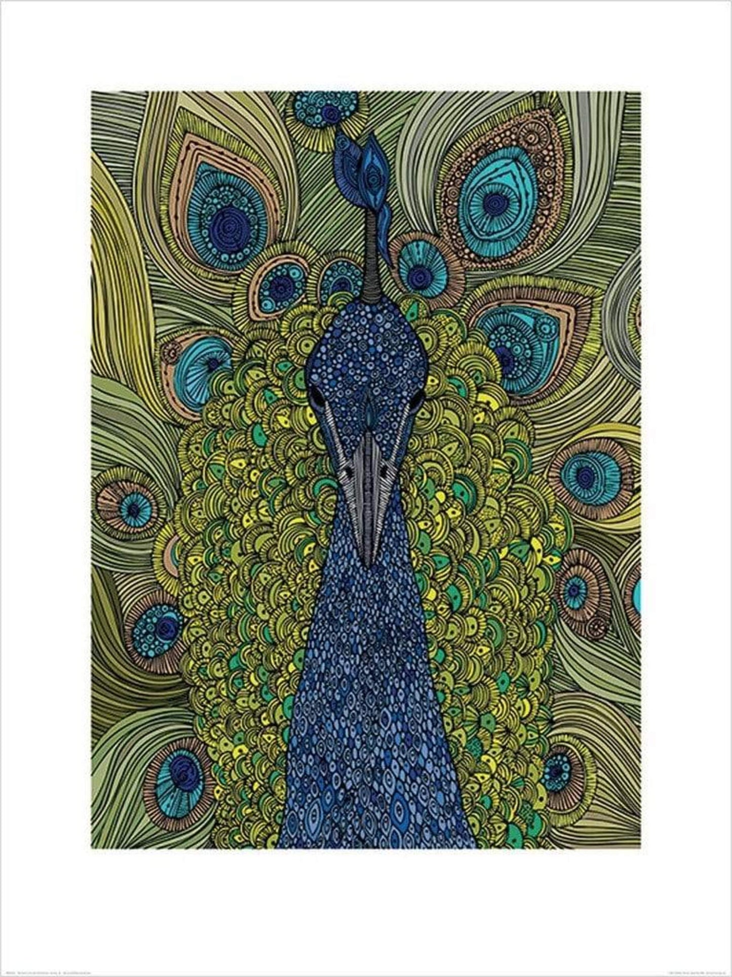 Kunstdruk Valentina Ramos - The Peacock 60x80cm