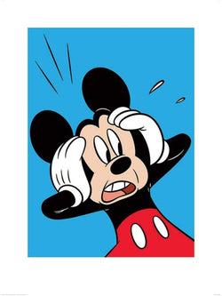 Kunstdruk Mickey Mouse - Shocked 60x80cm