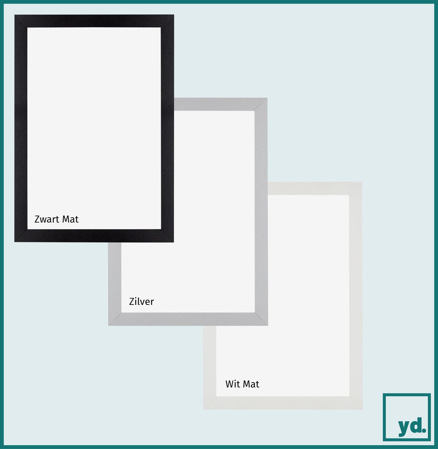 Posterkader 61x91,5cm Zwart Mat Kunststof Paris